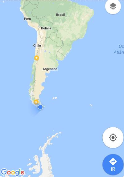 google maps fim do mundo gps patagonia cabo horn antártida